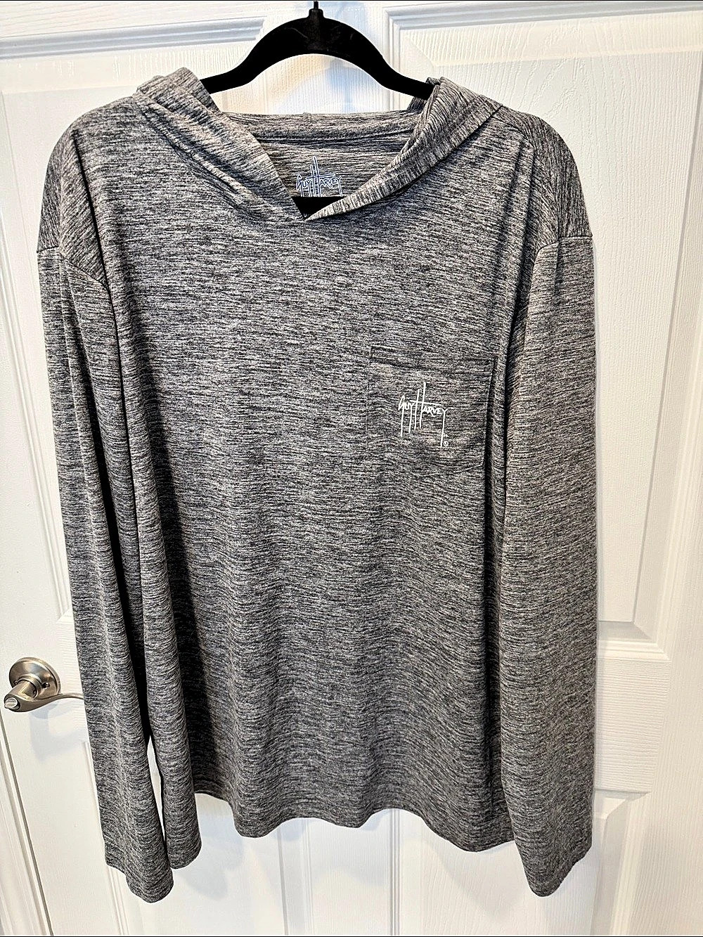 Guy Harvey Performance Sailfish Pocket Hoodie Gray